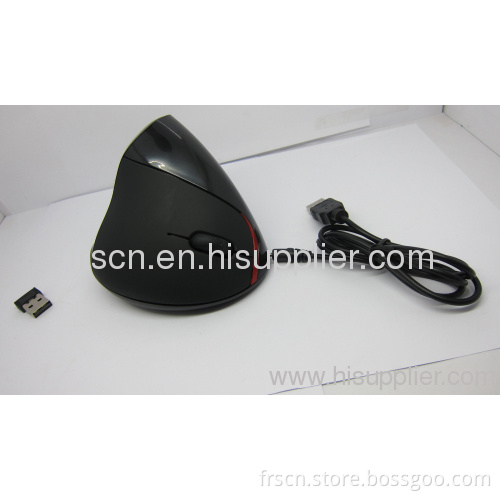 Big Hands Ergonomic Vertical Wireless Rechargeable Mouse With Usb Charging Cable 
